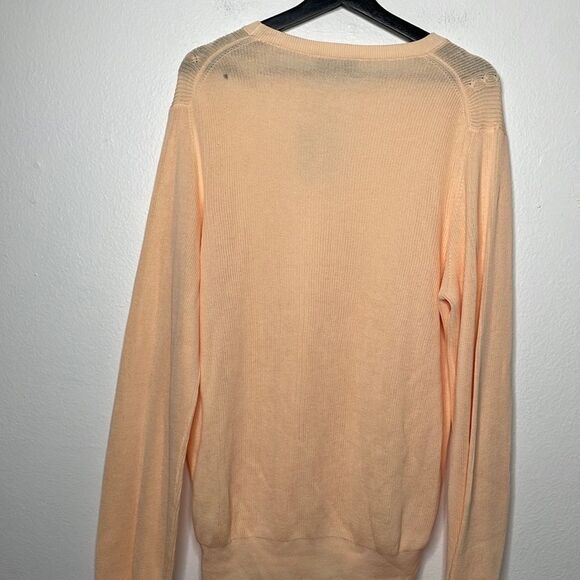 CANAL Mens Sz 56 Peach Lightweight Pullover Sweater Cotton Crewneck Sz 56 - Picture 4 of 10